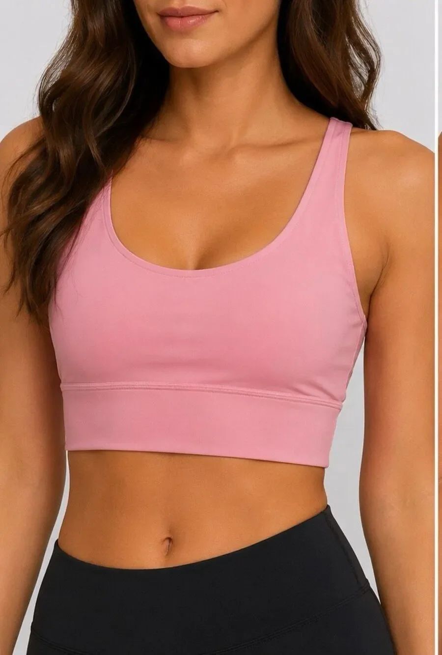 Fabletics Reversible Sports Bra Pink Blue Longline Medium Impact Size M